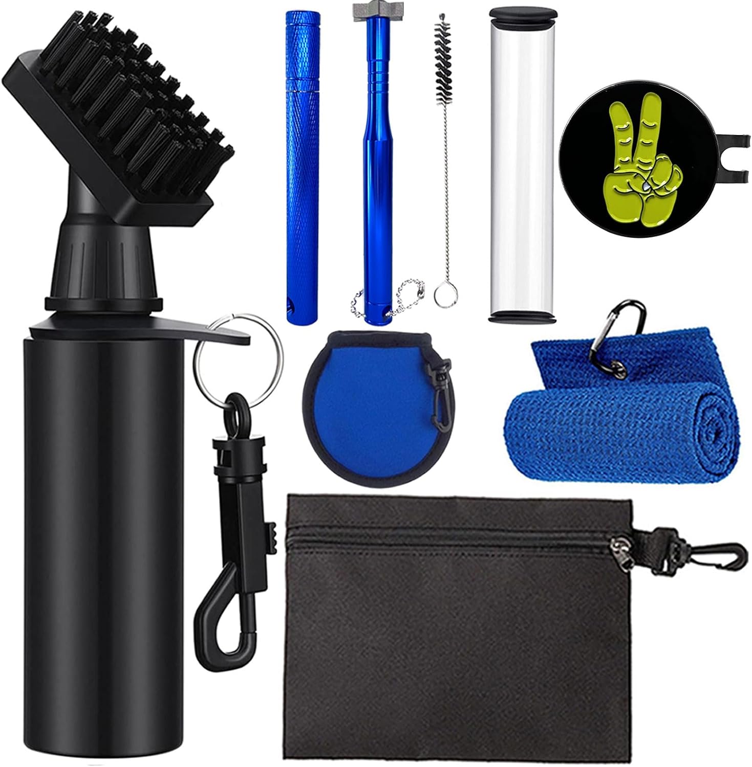 7 in 1 Golf Cleaning Tool with Yeah Golf Ball Marker